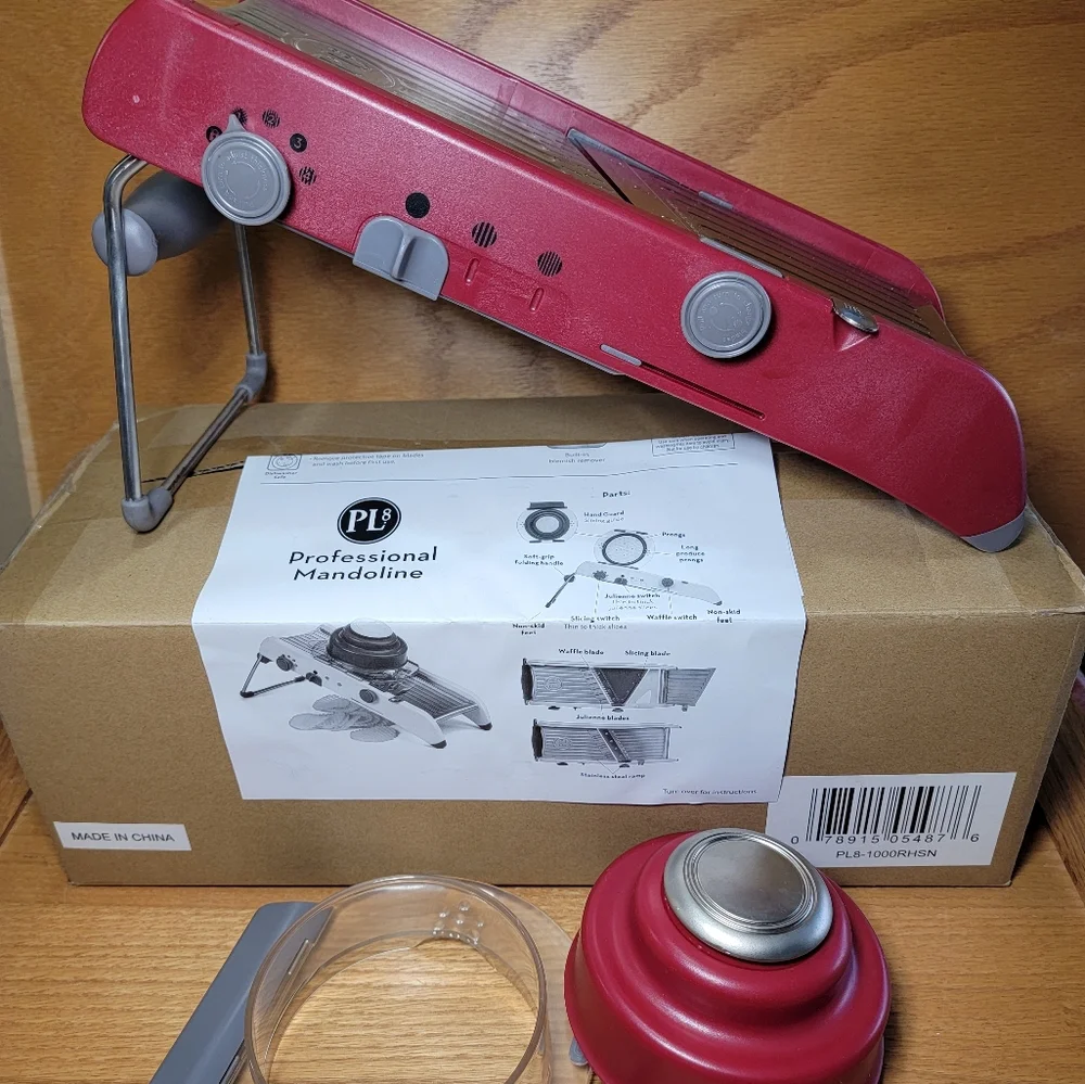 Progressive International PL8 Professional Mandoline Slicer Red